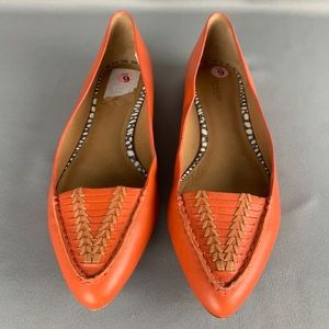 Coach pointed toe flat loafer